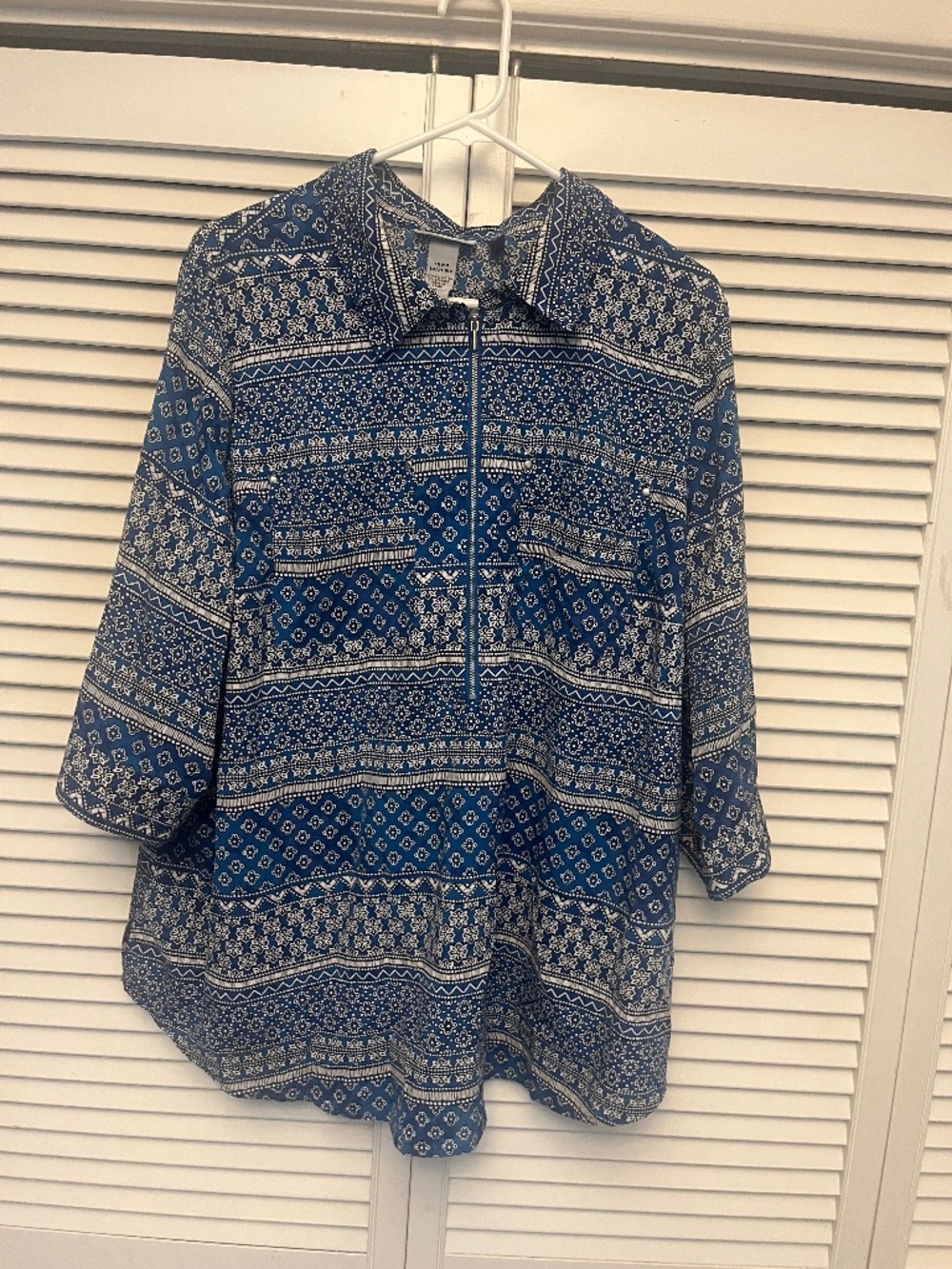 Catherine’s Half Zip Blouse